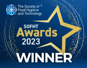 Society of food hygiene science & Technology award badge for the small company award for food allergy aware