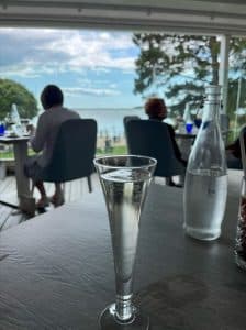 FSA Allergen Update picture showing sparkling wine and diners 