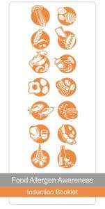 Food allergy aware induction training booklet front cover